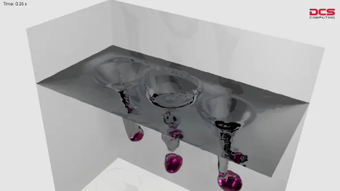stones plunging in water