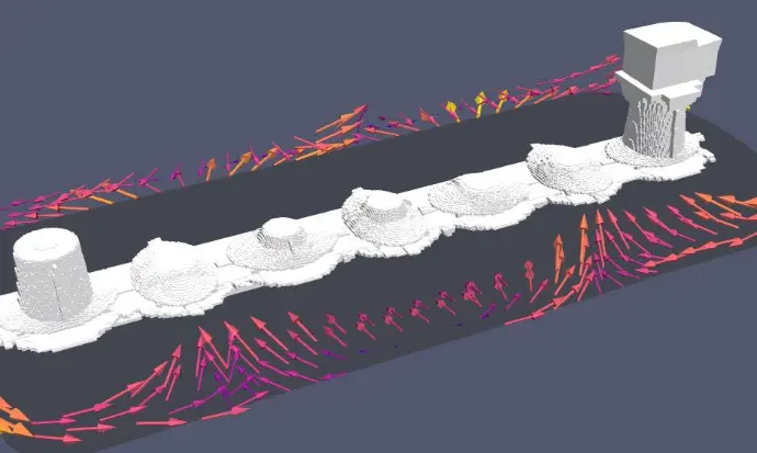 visualization of the air flow