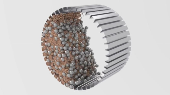 Wear in a ball mill